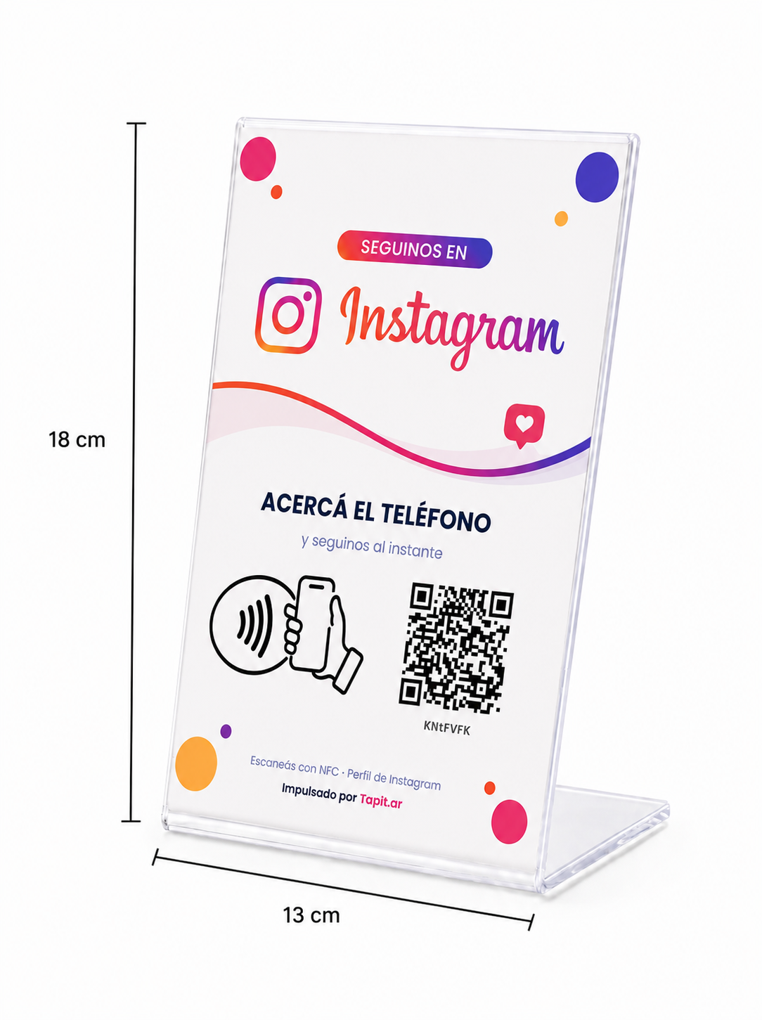 Medidas del cartel de Instagram: 13 × 18 cm