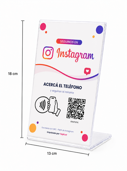 Medidas del cartel de Instagram: 13 × 18 cm