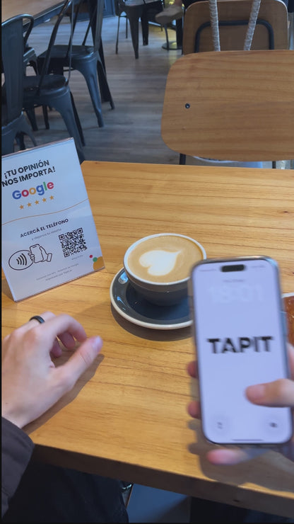 Combo 3 carteles NFC y QR: reseñas de Google, WhatsApp e Instagram