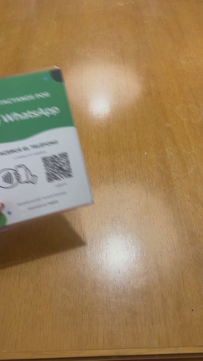 Cartel de WhatsApp con NFC y QR